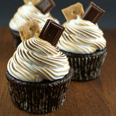 Chocolate S'mores Cupcakes