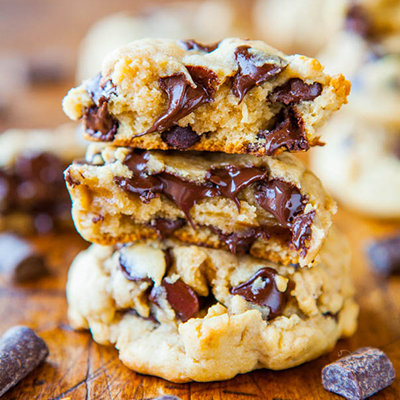 Softbatch Cream Cheese Chocolate Chip Cookies - Move over butter. Cream cheese makes these cookies thick & super soft!