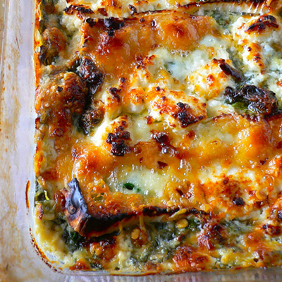 Brie and Spinach Dip with Parmesan and Artichoke Hearts...