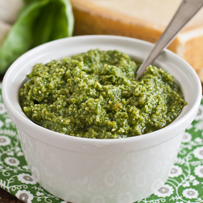 The best Pesto recipe - this is delicious over pasta, on pizza, in sauces and even spread on corn on the cob instead of butter! Make a batch and freeze some for later!