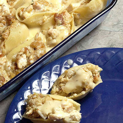 Chicken Stuffed Shells... This is a huge favorite in my house, even with the most picky eaters!