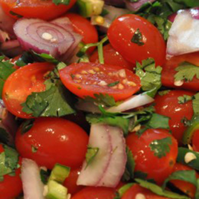Fresh and Spicy Grape Tomato Salad - This recipe is fast, easy and full of freshness.