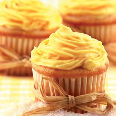 Apple Cider Cupcakes w/Apple Butter Filling and Caramel Frosting