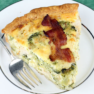 Chicken Broccoli Cheddar Quiche