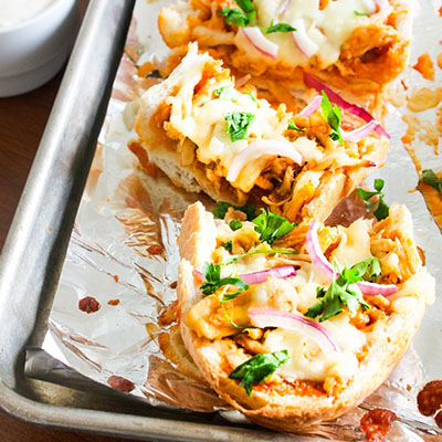 Freakin Amazing Chicken and Mozarella French Bread Pizza