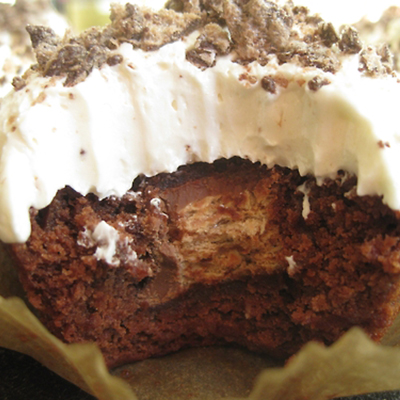 Kit Kat Brownie with Malted Vanilla Buttercream