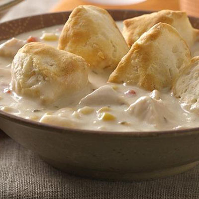 Chicken Chowder with Biscuit Dunkers for Two