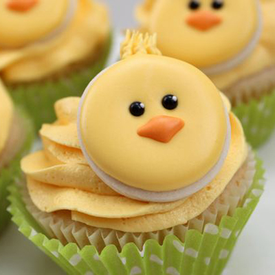 Cute Little Chick Cookie Cupcakes