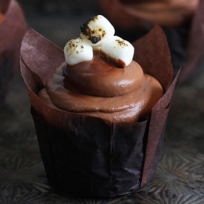 Chocolate Toasted Marshmallow Cupcakes