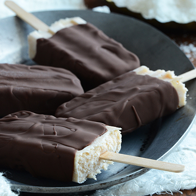 Chocolate-Covered Toasted Coconut Pops