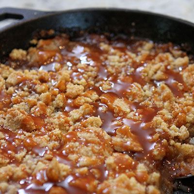 Salted Caramel Apple Crumble