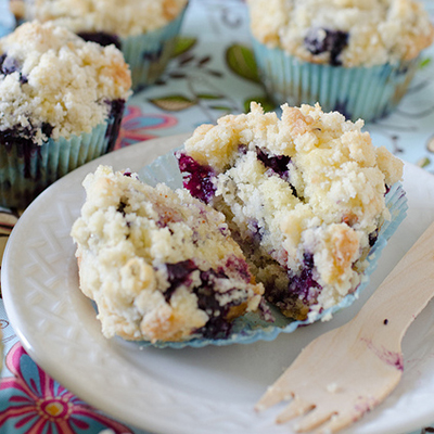 Pinner says "This is THE blueberry muffin recipe I’ve been searching for all my life. It’s the perfect consistency, the perfect streusel topping, the perfect bite every time."