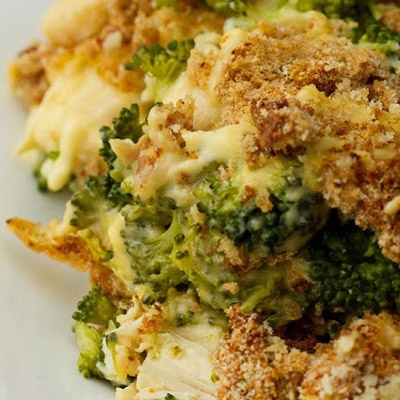 Chicken Divan Casserole with Broccoli & Cheddar Cheese