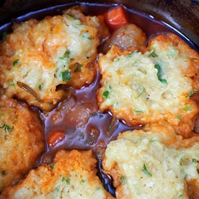 Crock Pot Beef Stew and Herb Dumplings