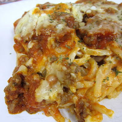 Baked Cream Cheese Spaghetti