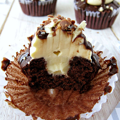 Mascarpone-Filled Chocolate Cupcakes