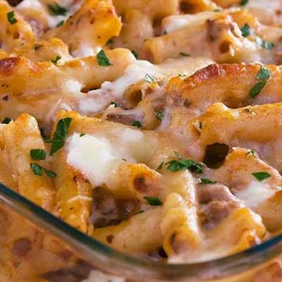 Italian Mac-n-Cheese - This dish is AMAZING and a great hit with family and friends for a hefty brunch/lunch entree or a casual supper entree. My family LOVED it! I was sure to double the recipe next time I made it. Tastes great as warmed-up leftovers as well.