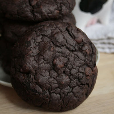Giant Double Chocolate Cookies