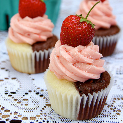 Neapolitan Cupcakes