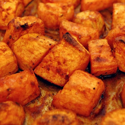 Roasted Sweet Potatoes with Honey and Cinnamon