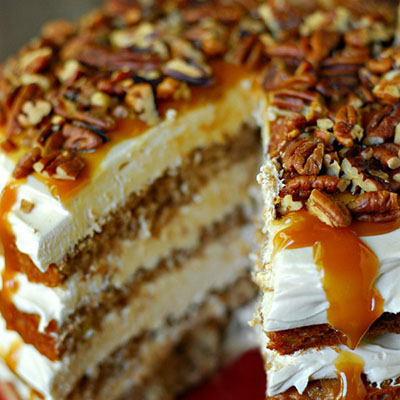 Caramel Apple Mousse Cake