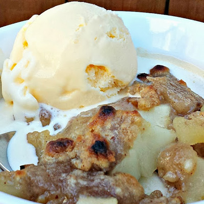 The best of Fall in a bowl, this yummy warm Walnut Apple Crisp is the perfect dessert to warm you to your toes.