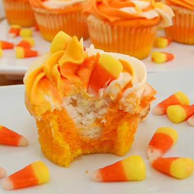 Candy Corn Cupcakes