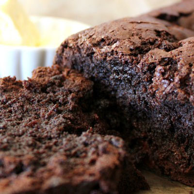 Hot Fudge Brownie Bread