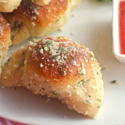 Pizza Balls and Garlic Parmesan Crescents