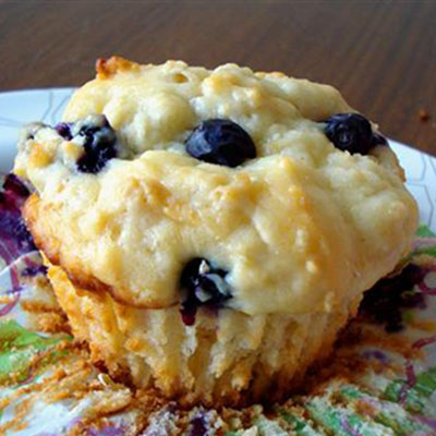 Recipe for Power Muffins - Greek yogurt, blueberries, and oatmeal will have you a POWER breakfast.