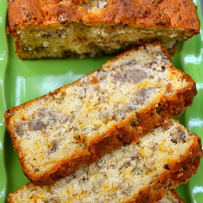 Sausage & Cheese Bread - A great Side with perhaps a pasta soup for lunch or dinner or Toast slices for Breakfast.