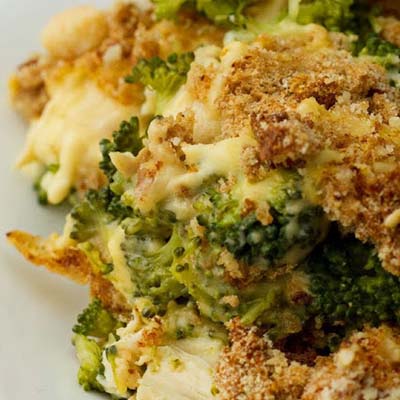 Chicken Divan Casserole with Broccoli & Cheddar Cheese