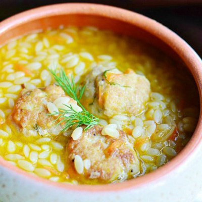 Chicken Meatball & Orzo Hearty Soup