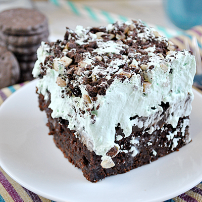 Better Than Thin Mints... Grasshopper Poke Cake
