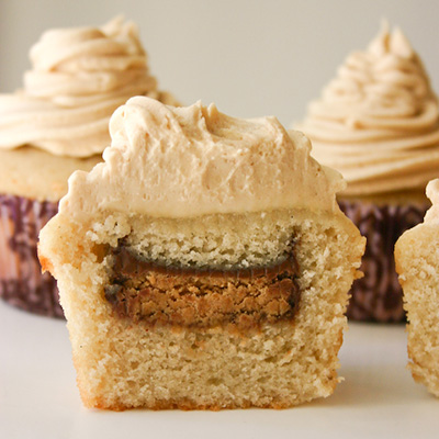 Vanilla Bean Cupcakes with Peanut Butter Buttercream