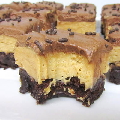 Peanut Butter Fudge Brownie Bricks