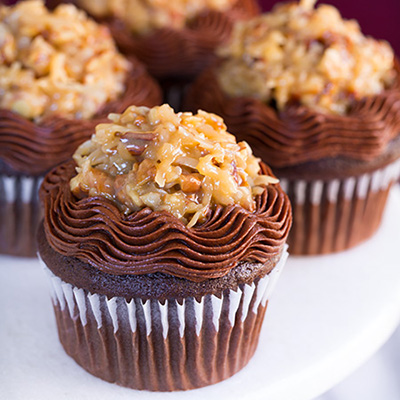 German Chocolate Cupcakes