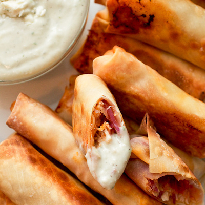 Buffalo Chicken Egg Rolls
