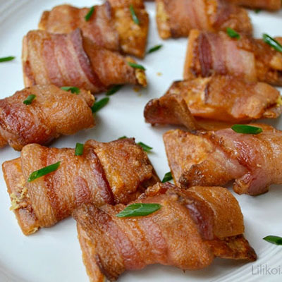 Crispy Parmesan & Bacon Wrapped Crackers - so easy to make and a hit at every party