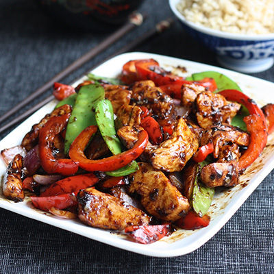 Stir-Fried Chicken with Chinese Garlic Sauce