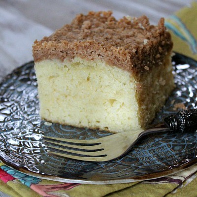 Classic Crumb Cake - tender cake with a generous, buttery layer of crumb topping.