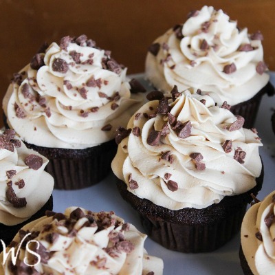 Mocha Cupcakes With Espresso Buttercream Frosting. This frosting is to die for!