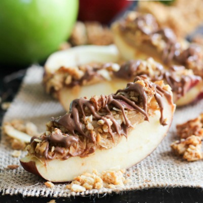 Loaded Apple Slices - A delicious snack that is mainly healthy and simple to make. An apple a day....