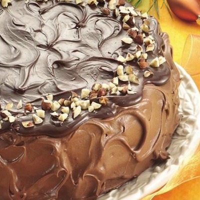 Mocha-Hazelnut Cream Filled Cake