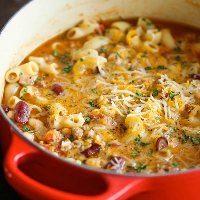 One Pot Chili Mac and Cheese - Damn Delicious