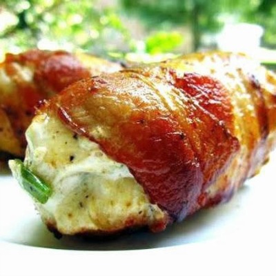 Bacon Wrapped Cream Cheese Stuffed Chicken Breasts ~ These are great for a quick and simple meal! Simple recipe, but also very tasty. 