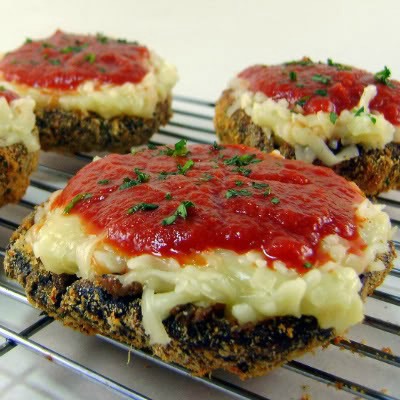 Baked Portobello Parmesan. Very healthy, easy to make, and delicious. 