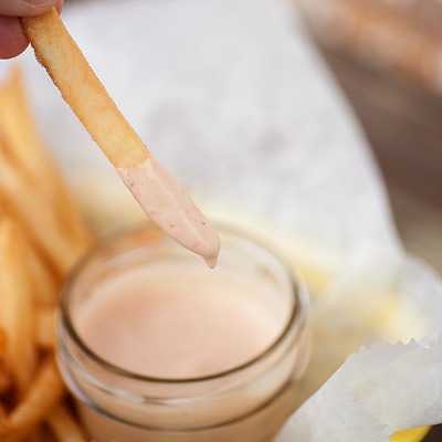 Fry Sauce - sweet, creamy, and tangy...perfect for dipping burgers and fries!